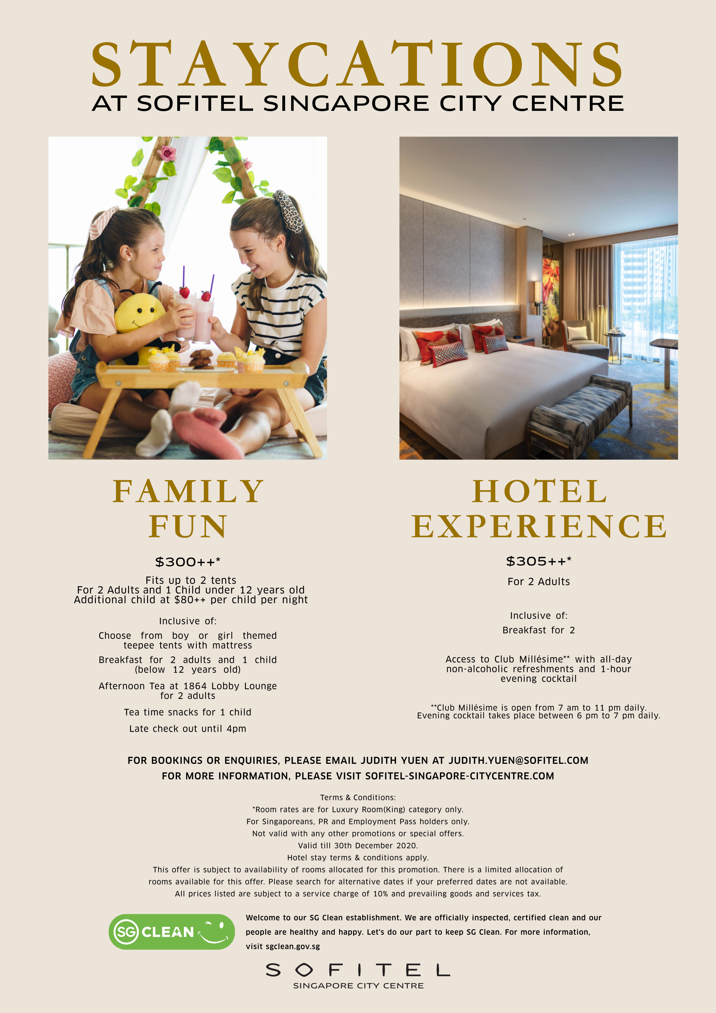 Sofitel Singapore City Centre Exclusive Hotel Package Valid From 01 November To 30 December 2020 Ministry Of Education Sports And Recreation Club