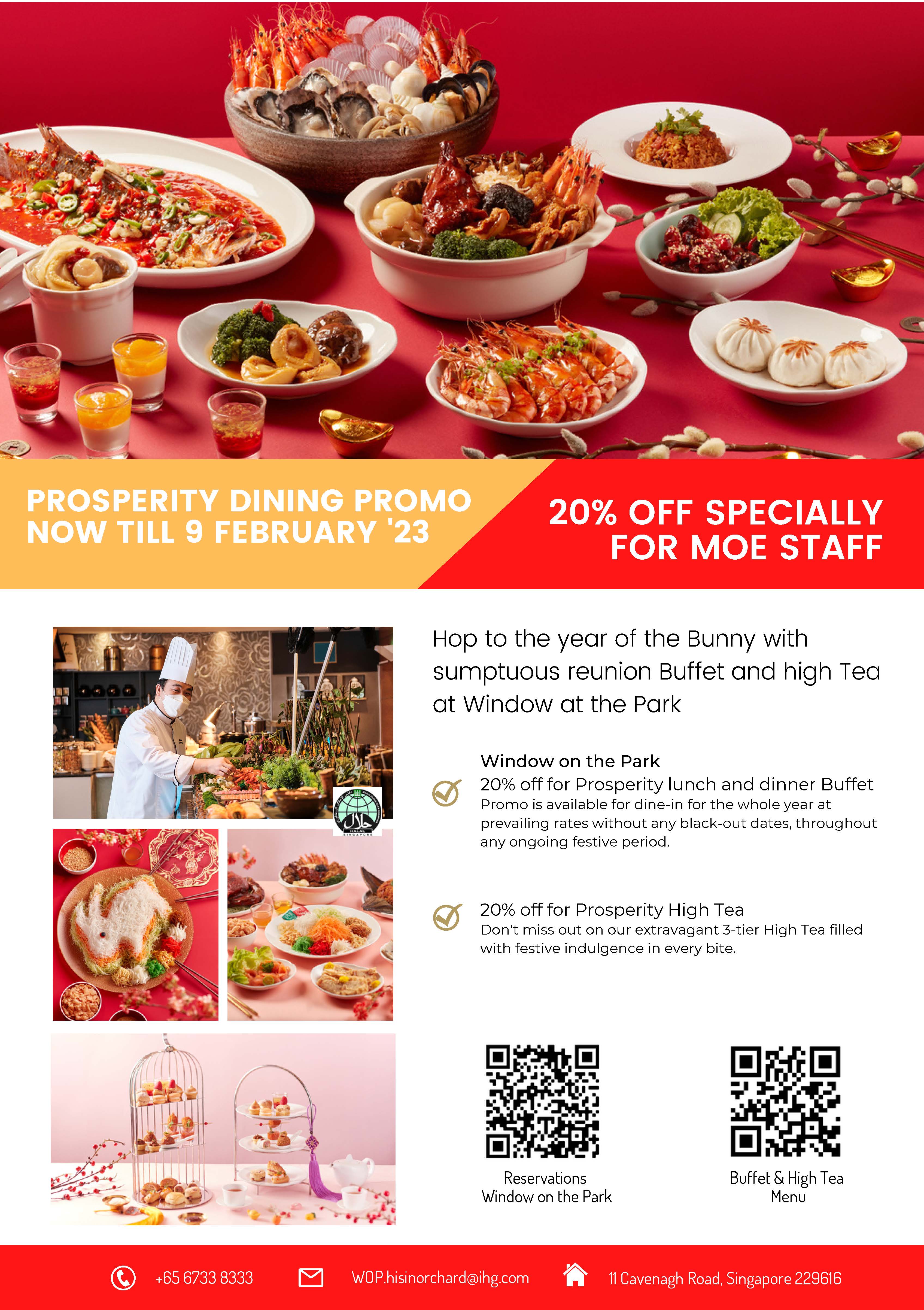 20% off for Dining Buffet at Holiday Inn Singapore Orchard City Centre. |  Ministry of Education Sports and Recreation Club