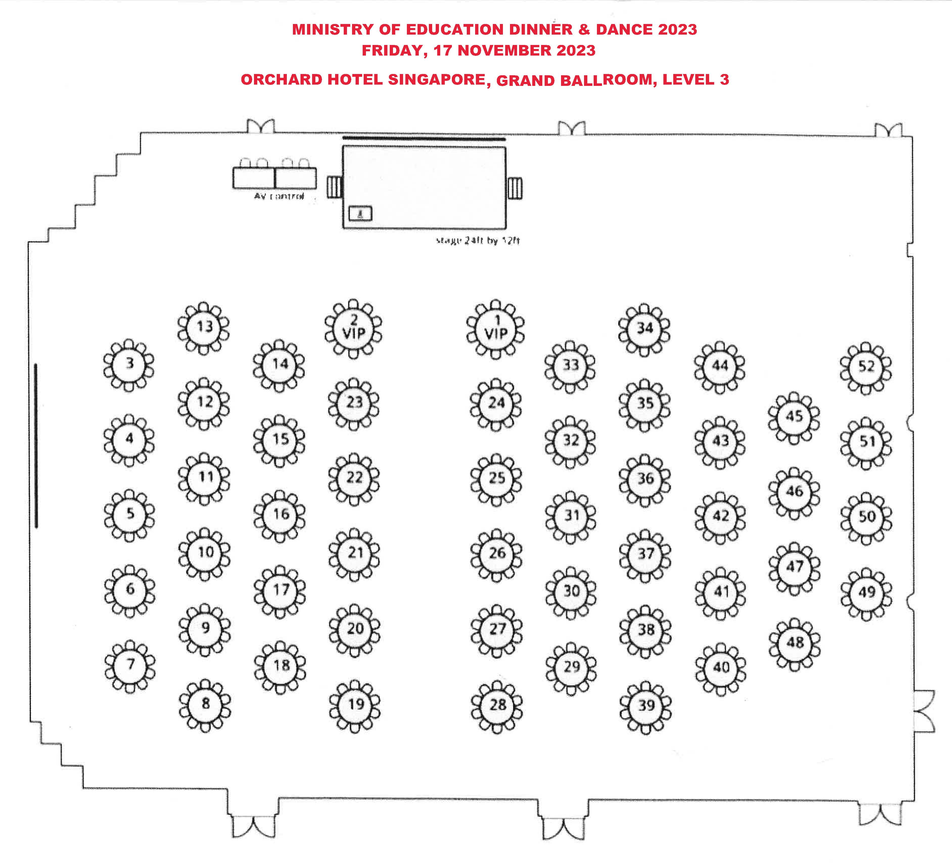 MOE D&D 2023 Seating Arrangement and Ballroom Layout | Ministry of ...