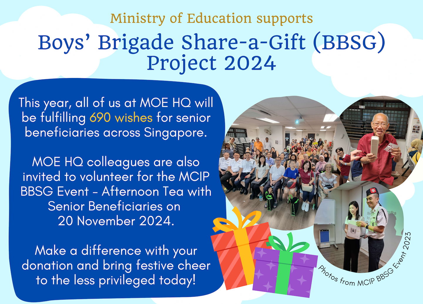 MOE supports Boys’ Brigade Share-A-Gift (BBSG) Project 2024